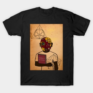 Unearth Zombie Shakespeare - A MaleMask NFT with SteampunkEye Color and Davinci Background T-Shirt